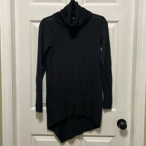 TAHARI | Long | Cowl Neck | 100% ExtraFine Merino Wool | Black | Sweater| Size S